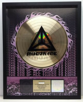 Mudvayne End Of All Things To Come 2002 Riaa Gold Lp Cd Award Plaque