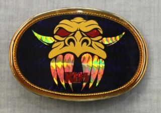 Kiss 1978 Gene Simmons Pacifica Gold Demon Dragon Boot Belt Buckle