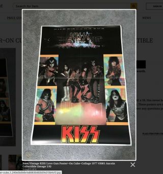 NOS 1977 KISS Love Gun Poster 42”x 58” Vintage AUCOIN Dargis 3001 6