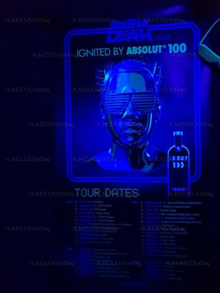 Kanye West Glow In The Dark - Authentic Tour Poster / black light reactive 5