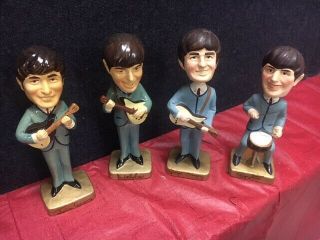 1964 Beatles Bobbleheads Set Car Mascots