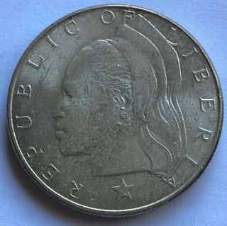 Liberia 1962 Dollar Uncirculated Silver Coin Km18