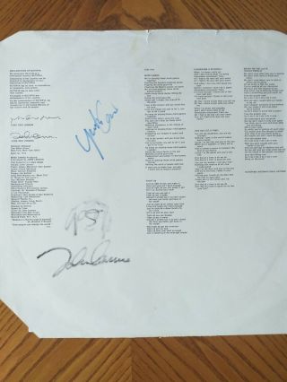 WONDERFUL Signed album inner sleave signed by JOHN LENNON and YOKO ONO 5