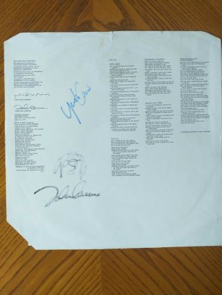 WONDERFUL Signed album inner sleave signed by JOHN LENNON and YOKO ONO 6