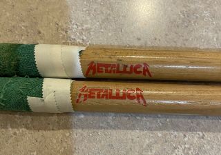 Vintage Metallica Lars Ulrich Custom Tour Drumsticks Rare Regal 5 B