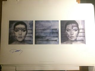 Hr Giger Art Print Hand Signed Blondie Debbie Harry Acupuncture Lithograph