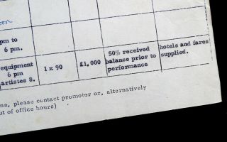 1969 Vintage LED ZEPPELIN RECORDING CALENDAR Concert BONHAM Jimmy Page 3