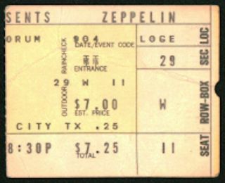 Led Zeppelin - 1970 Rare Concert Ticket Stub & Newspaper Clipping (los Angeles)