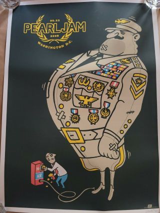 Pearl Jam 2008 Washington Dc Poster S&n