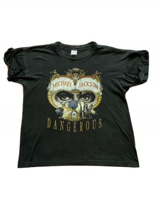 Vintage 90s Michael Jackson Dangerous Tour T Shirt Collectible Rare Xl 1992