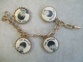 Vintage The Beatles Band Charm Bracelet By Nems 1964