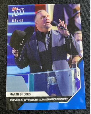 Garth Brooks 2020 Election Topps Now 19 /46 Inauguration Biden Harris