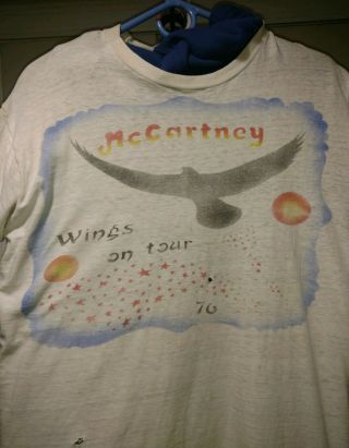 Paul Mccartney & Wings 1976 Ustour Atlanta Concert T - Shirt,  Ticket Stub,  1974 News