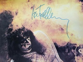 Vintage - Kiss - Signed Ace Frehley Orig.  1977 - Aucoin - Smoking Guitar Poster