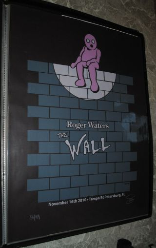 Roger Waters The Wall Tampa/st.  Pete 2010 Concert Poster /99 Pink Floyd Vip Art