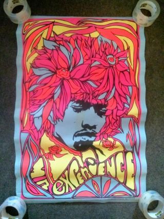 Vintage Jimi Hendrix Psychedelic Poster Pandora Productions 1967