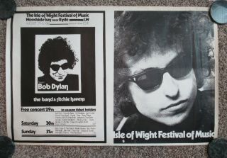 Bob Dylan Vintage Isle Of Wight Concert Poster