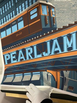 Pearl Jam Wrigley Field Chicago Poster Steve Thomas Train 2018 Eddie Vedder