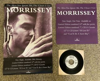 Morrissey The More You Ignore Me Promo Pack - Phil Promo,  Poster & Promo Flat