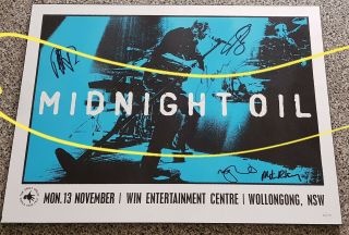 Midnight Oil - 2017 Great Circle World Tour - Signed Numbered Mounted Poster
