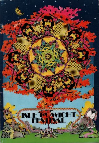 Jimi Hendrix / The Doors 1970 Isle Of Wight Festival Program Book / Ex 2 Nmt