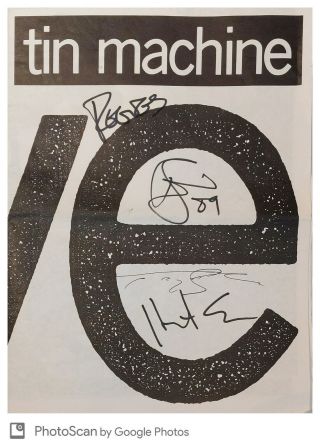 David Bowie Tin Machine Signed Gig Programme 1989