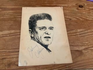 Johnny Cash Signed (twice) Show Souvenir Picture And Song Book