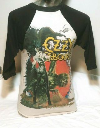Vtg Ozzy Osbourne 1986 The Ultimate Sin Tour Concert T Shirt Med 100 Authentic