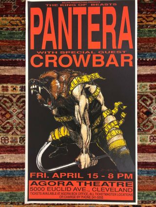 Pantera - Agora Theatre Concert Poster - 1994 - Signed By Derek Hess