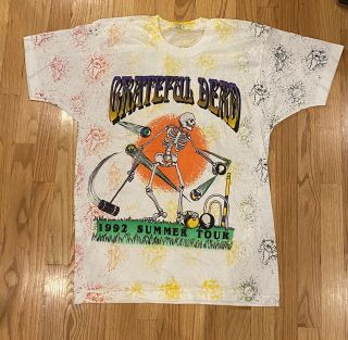 Grateful Dead Shirt T Shirt Vintage 1992 Summer Tour Solider Field Il Xl