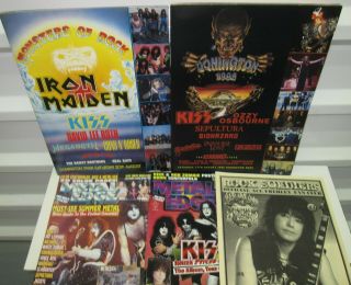 Kiss Monsters Of Rock Tour Book Program Iron Maiden Heavy Metal 5 Items