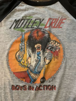 Vintage Motley Crue Concert Shirt Xl 1983