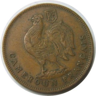 Elf French Cameroon Cameroun 1 Franc 1943 Sa Rooster World War Ii