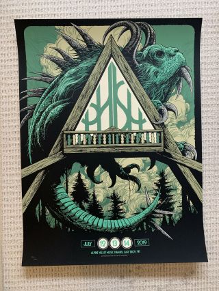 Phish Alpine Valley July 2019 Official Poster Green Ken Taylor East Troy Wi