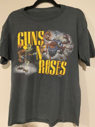Vintage Guns N Roses Was Here T - Shirt 1987