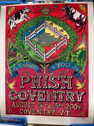 Phish Coventry Jim Pollock Signed Poster Screen Print
