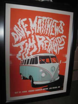 630/650 Dave Matthews Tim Reynolds Tour Poster 10/27/06 Mgmlas Vegas Rare Vw Bus