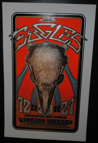 The Eagles Indian Wells Ca 2005 Concert Poster Rare Firehouse Art Print Sperry