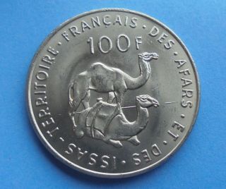 French Afars & Issas,  100 Francs 1975,  Low Mintage,  Top.