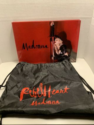 Madonna Rebel Heart Tour Vip Ltd Edition Concert Book With Tour Bag Rare Promo