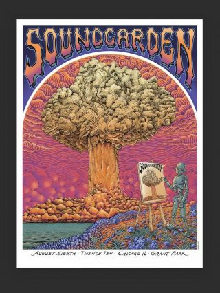 Emek Soundgarden Poster Chicago Lollapalooza Concert Print