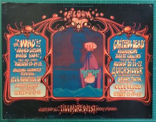 1968 Poster Bg - 133 The Who Grateful Dead Creedence Quicksilver Griffin Kelley
