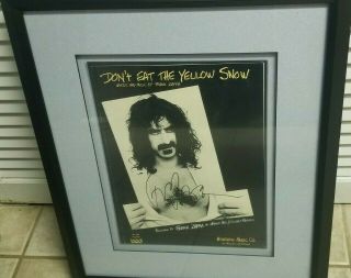 Frank Zappa Signed Framed Don 