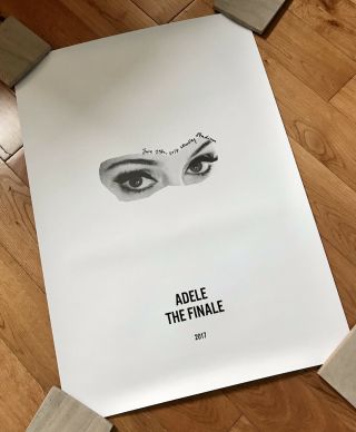 Adele The Finale Concert Poster Wembley Stadium June 29,  2017 • Limited Numbered