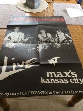 Heartbreakers Live At Max’s Rare Poster York Dolls Johnny Thunders