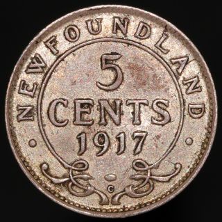 1917 C | Canada Newfoundland George V 5 Cents | Silver | Coins | Km Coins