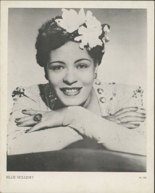 Billie Holiday (1915–1959) : Early Promotional Photograph With Name Misspelling