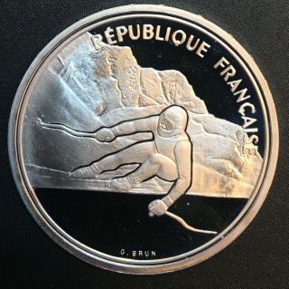 France - Silver 100 Francs Coin - Olympic Games - 1989 - Proof