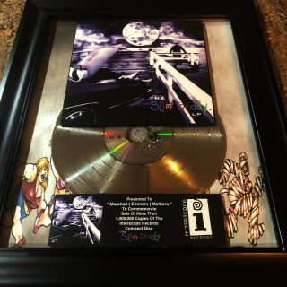 Eminem The Slim Shady LP Million Record Sales Music Award Disc Album CD Vinyl 2