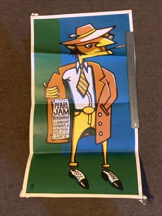 Pearl Jam Concert Poster Ben Harper York/nj 1998 Ames Bros Design